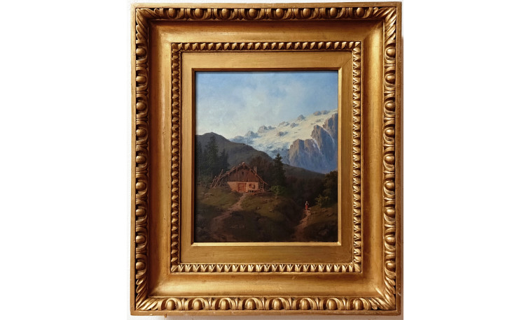 Ko151 - Obraz Alpská krajina, J.Navrátil