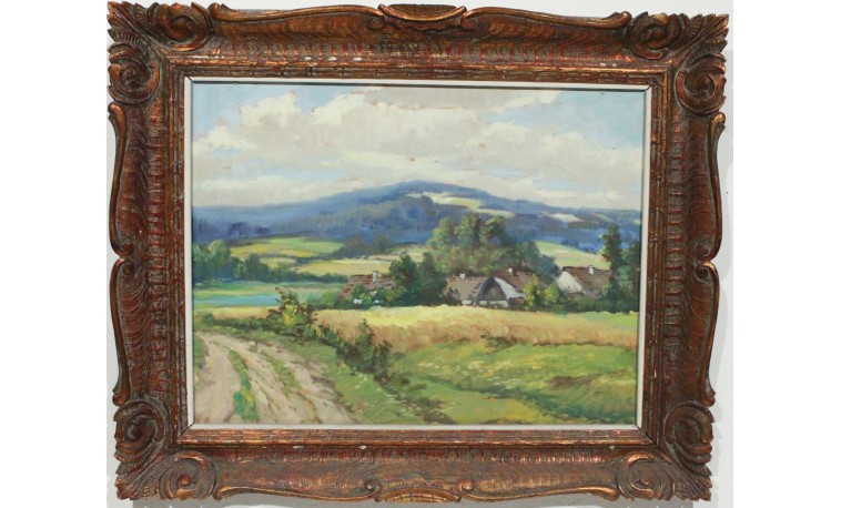 Ko87 -Obraz Krajina s vesnicí
